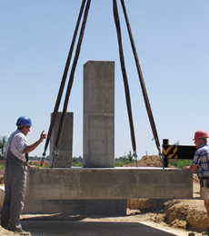 Stützen mit angeformten Fundament